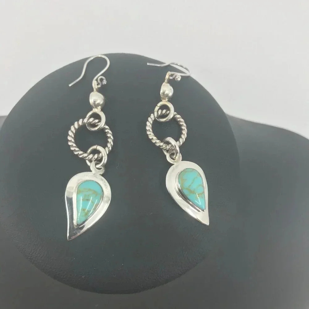 Elegant South West 925 Sterling Silver Earrings by RAFUL CANO MEXICO - Picture 4 of 15